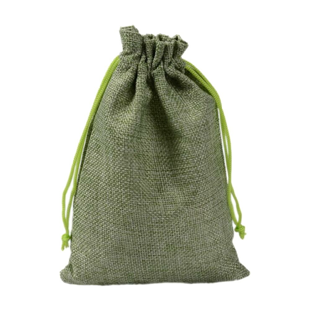 巾着袋 ラッピング袋 緑 Sサイズ 長方形 ポーチ 1枚売り / 天然石、パワーストーンの専門店インペリアルオーラ おしゃれ かわいい オシャレ 可愛い プレゼ...