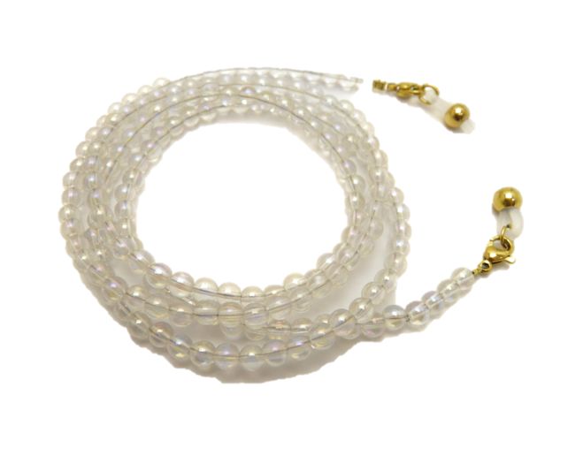 天然石 オーロラクォーツ 4mm玉 メガネチェーン パワーストーン 眼鏡チェーン グラスコード プチギフト 転勤 退職 お礼 母の日 敬老の日 クリスマス ギフ...