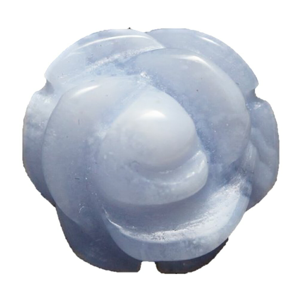 【モチーフビーズ】薔薇 (立体) 10mm ブルーレースメノウ 一粒売り バラ売り 手作りにオススメ! 天然石 パワーストーン / インペリアルオーラ おしゃれ...
