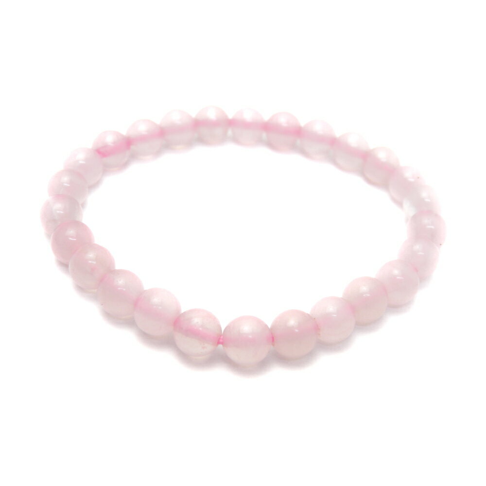 【ENDLESS_6mmブレスレット】 ローズクォーツ シンプルブレスレット (6mm玉) 天然石 パワーストーン / インペリアルオーラ おしゃれ かわいい ...