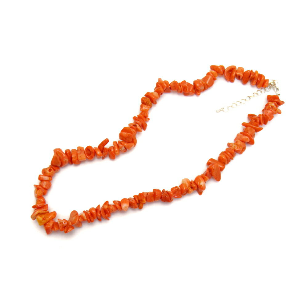 さざれ ネックレス ピンク珊瑚 天然石 パワーストーン お試し ポイント消化 プチギフト 転勤 退職 お礼 母の日 父の日 敬老の日 クリスマス ギフト / イ...