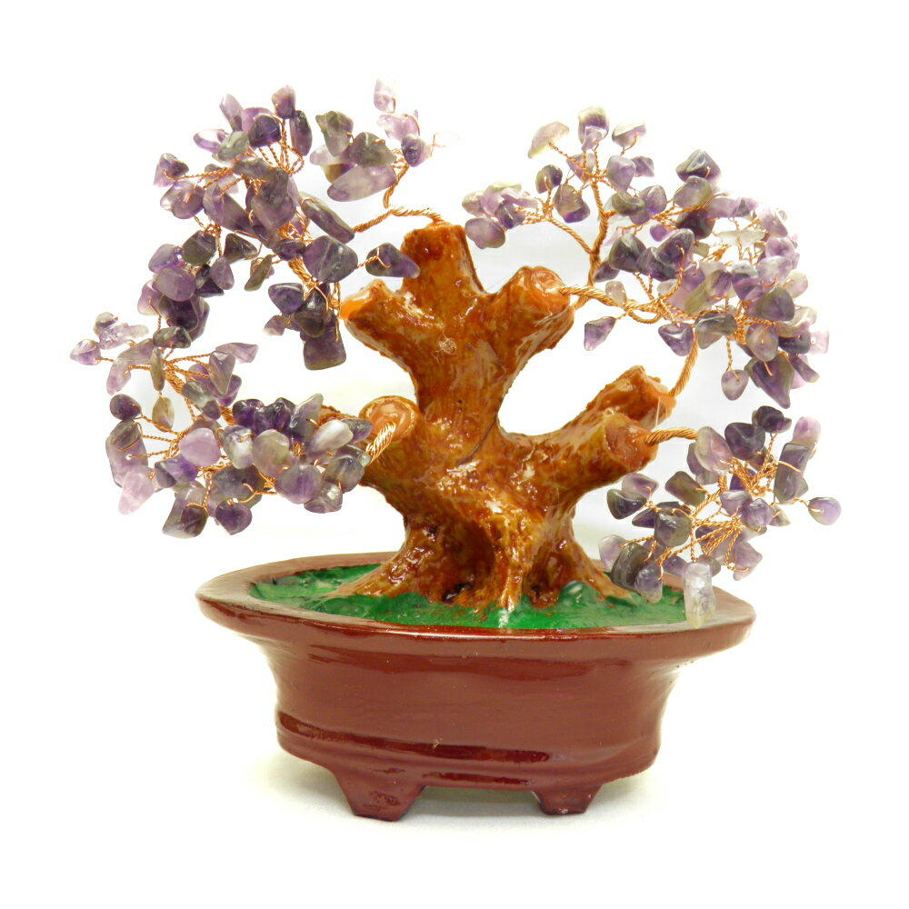 天然石ツリー 鉢タイプ アメジスト パワーストーン プチギフト 転勤 退職 ...