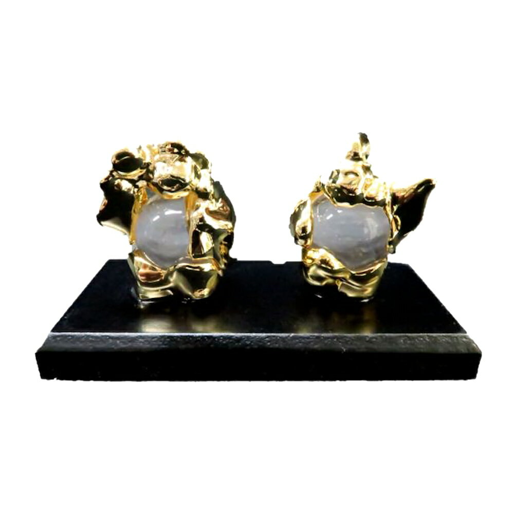 大国天・恵比寿 福福 置物セット 艶あり パワーストーン プチギフト 転勤 ...