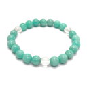 アマゾナイト ペルー産 8mmシンプルブレスレット 天然石 パワーストーン / インペリアルオーラ おしゃれ かわいい オシャレ 可愛い プレゼント ギフト 贈...