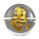 左馬 水晶 横穴貫通 14mm (金彫り) 【穴あり一粒売りビーズ】パワーストーン / インペリアルオーラ おしゃれ かわいい オシャレ 可愛い プレゼント ギ...