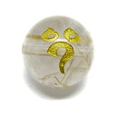 イー 帝釈天 十二天 ルチルクォーツ 梵字玉(金字) 12mm 手作りにオススメ! 天然石 パワーストーン / インペリアルオーラ おしゃれ かわいい オシャレ...