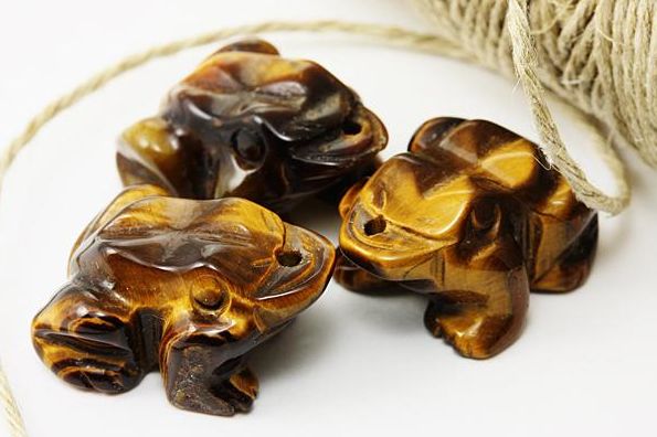 モチーフビーズ 「銭蛙」 タイガーアイ 1個売り / 天然石、パワーストーンの専門店インペリアルオーラ おしゃれ かわいい オシャレ 可愛い プレゼント ギフト...