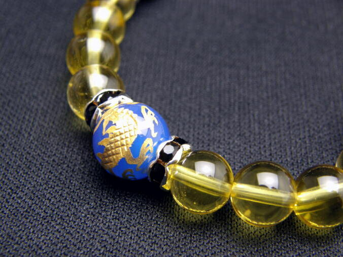 10mm 四神獣 水晶・ブルー瑪瑙・レッド瑪瑙・オニキス金彫り シトリンブレスレット 風水 パワーストーン プチギフト 転勤 退職 お礼 母の日 敬老の日 ギフト / インペリアルオーラ おしゃれ かわいい オシャレ 可愛い プレゼント ギフト 贈り物