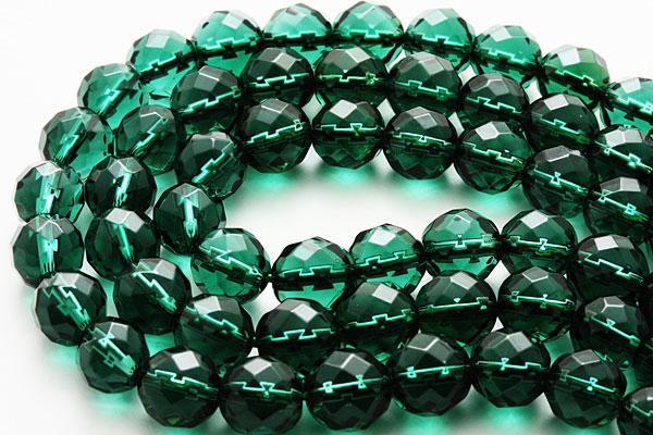 【カットビーズ】グリーンクォーツ 64面カット 8mm 一連 パワーストーン / インペリアルオーラ おしゃれ かわいい オシャレ 可愛い プレゼント ギフト ...