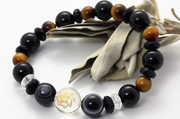 坂本龍馬 偉人ブレスレット 「水晶家紋」 ブレスレット 天然石 パワーストーン / インペリアルオーラ おしゃれ かわいい オシャレ 可愛い プレゼント ギフト...