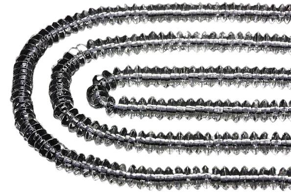 水晶 ボタン型 3×6mm 一連 天然石 パワーストーン / インペリアルオーラ おしゃれ かわいい オシャレ 可愛い プレゼント ギフト 贈り物