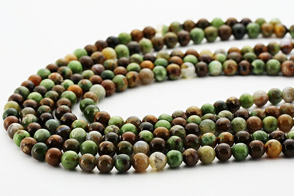 【丸ビーズ】ドラゴンアイ(グリーンオパール) 6mm 一連 天然石 パワーストーン / インペリアルオーラ おしゃれ かわいい オシャレ 可愛い プレゼント ギ...