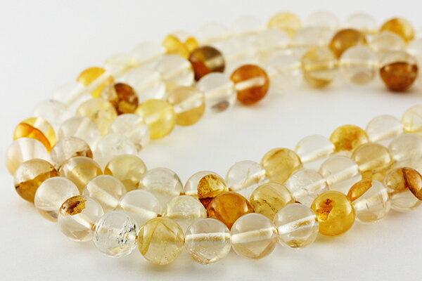 天然【丸ビーズ】イエロー水晶 10mm 一連 天然石 パワーストーン / インペリアルオーラ おしゃれ かわいい オシャレ 可愛い プレゼント ギフト 贈り物