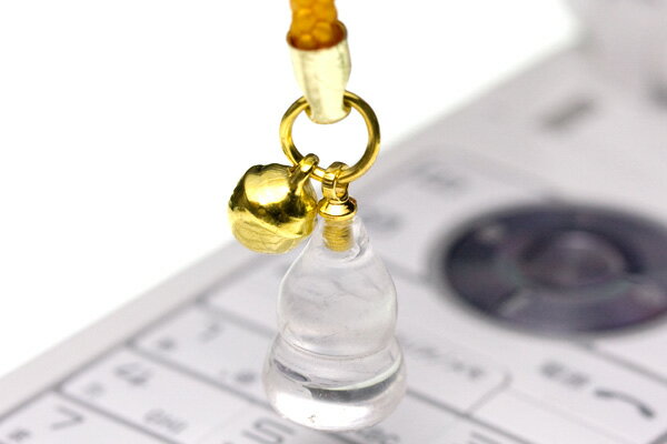 ひょうたん根付 【ストラップ】 水晶 パワーストーン 天然石 アクセサリー プチギフト 転勤 退職 お礼 母の日 敬老の日 クリスマス ギフト / インペリアル...