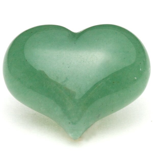 【置き石】カワイイぷっくりハート アベンチュリン/インド翡翠(Aventurine)/沈着/勇敢/聡明/お守り インド産 天然石 パワーストーン / インペリア...