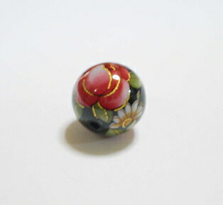 天然石プリントビーズ マドルーガ 12mm オニキス 1個売り / インペリアルオーラ おしゃれ かわいい オシャレ 可愛い プレゼント ギフト 贈り物