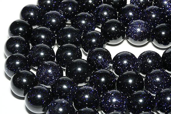 ブルーゴールドストーン 12mm 一連 風水 パワーストーン / インペリアルオ...