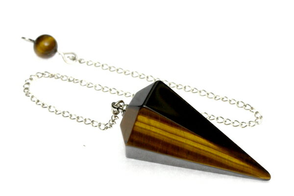 【風水アイテム】ペンデュラム(カット) タイガーアイ 南アフリカ ダウジング ヒーリング 天然石 パワーストーン / インペリアルオーラ おしゃれ かわいい オ...