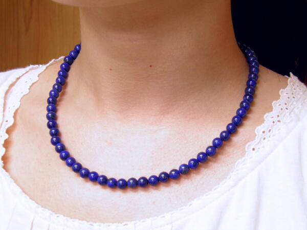 パワーストーン ネックレス ラピスラズリ6mm 磁石タイプクラスプ 天然石 パワーストーン / インペリアルオーラ おしゃれ かわいい オシャレ 可愛い プレゼント ギフト 贈り物
