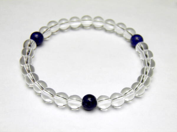 【6mmシンプル3´sブレスレット】 パワーストーン ラピスラズリ 数珠 ブレスレット 天然石 パワーストーン / インペリアルオーラ おしゃれ かわいい オシャレ 可愛い プレゼント ギフト 贈り物