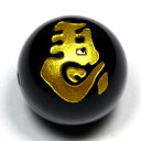 左馬 オニキス 縦穴貫通 14mm (金彫り) 【穴あり一粒売りビーズ】パワーストーン / インペリアルオーラ おしゃれ かわいい オシャレ 可愛い プレゼント...