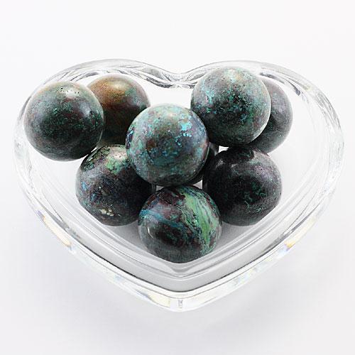 丸玉 20mm クリソコラ 【穴なし一粒売りビーズ】 ポーチ付き スフィア 天然石 風水 パワーストーン / インペリアルオーラ おしゃれ かわいい オシャレ 可愛い プレゼント ギフト 贈り物