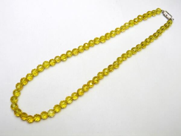 ネックレス シトリン64面カット6mm 磁石タイプクラスプ 天然石 パワーストーン / インペリアルオーラ おしゃれ かわいい オシャレ 可愛い プレゼント ギ...