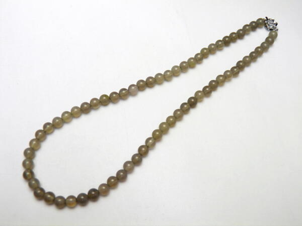 ネックレス ナチュラルアゲート 6mm 差込タイプクラスプ 天然石 パワース...