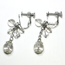 【イヤリング】誕生石イヤリング 4月 水晶 レディース 女性用 ギフトに最適 天然石 風水 パワーストーン プチギフト 転勤 退職 お礼 母の日 敬老の日 クリ...