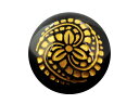 オニキス 12mm (金) 戦国武将 黒田官兵衛【彫刻 一粒売りビーズ】横穴 天然石 風水 パワーストーン / インペリアルオーラ おしゃれ かわいい オシャレ...