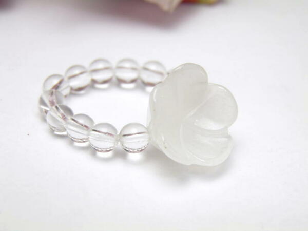 【AR0001シリーズ】桔梗リング・指輪 ホワイトオニキス パワーストーン プチギフト 転勤 退職 お礼 母の日 敬老の日 クリスマス ギフト / インペリアルオーラ おしゃれ かわいい オシャレ 可愛い プレゼント ギフト 贈り物