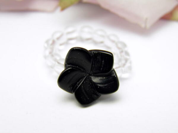 【AR0001シリーズ】桔梗リング・指輪 オニキス 天然石 パワーストーン プチギフト 転勤 退職 お礼 母の日 敬老の日 クリスマス ギフト / インペリアル...