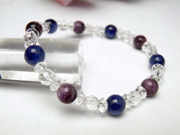 高級品 8mm＆8mm カイヤナイトAAA＆チャロアイトAAA ブレスレット 天然石 パワーストーン / インペリアルオーラ おしゃれ かわいい オシャレ 可愛い プレゼント ギフト 贈り物