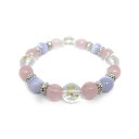 毘沙門天 水晶玉 12mm ブレスレット ローズクォーツ・ブルーレース 天然石 パワーストーン / インペリアルオーラ おしゃれ かわいい オシャレ 可愛い プ...