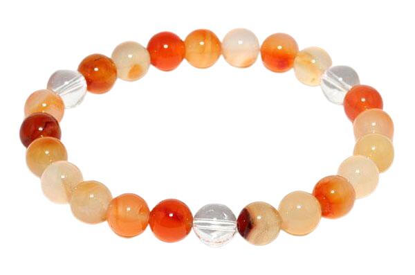 【8mm_Simple_3´sブレスレット】 カーネリアン 天然石 パワーストーン / インペリアルオーラ おしゃれ かわいい オシャレ 可愛い プレゼント ギ...