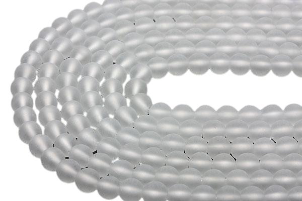【丸ビーズ】フロスティークォーツ 8mm 一連 天然石 パワーストーン / インペリアルオーラ おしゃれ かわいい オシャレ 可愛い プレゼント ギフト 贈り物