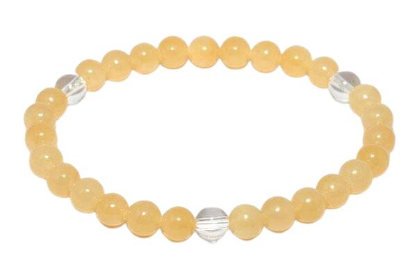 【6mmシンプル3´sブレスレット】 アラゴナイト 天然石 パワーストーン / インペリアルオーラ おしゃれ かわいい オシャレ 可愛い プレゼント ギフト 贈...