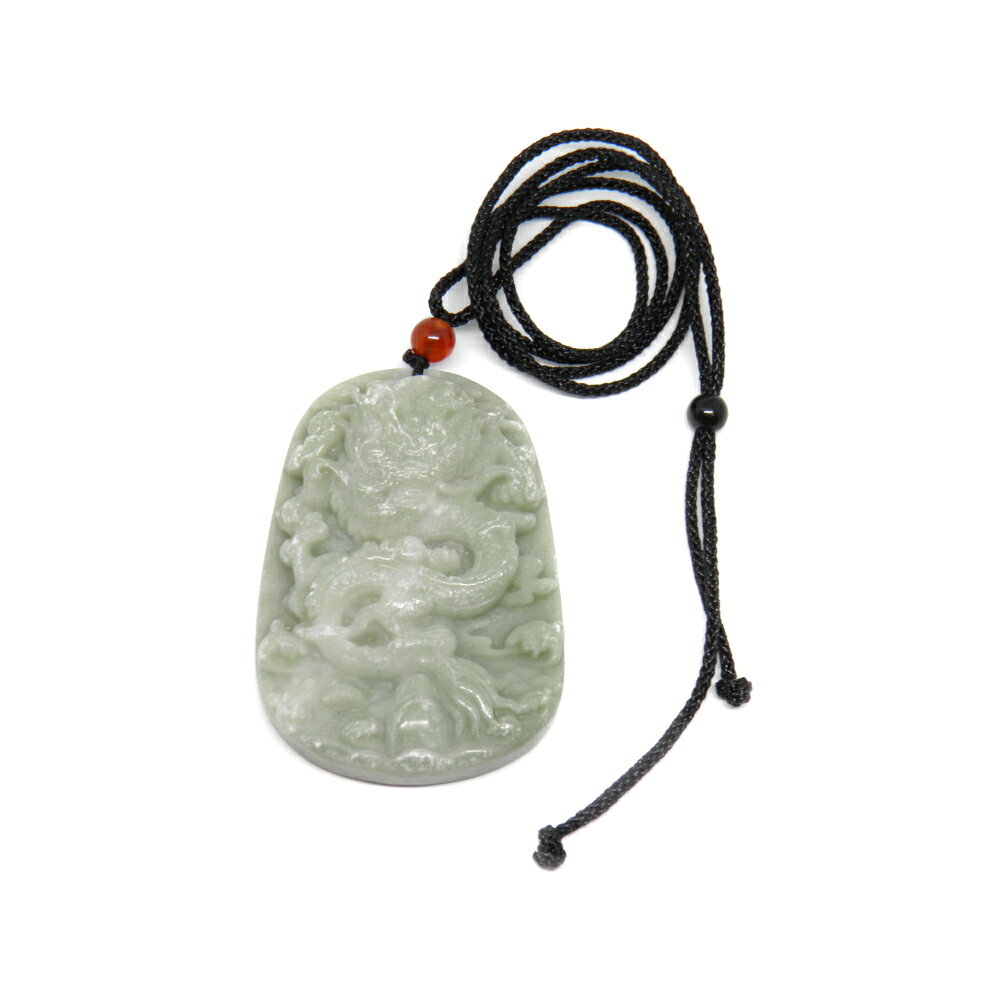 【ネックレス】ネフライト(軟玉) 龍彫り パワーストーン プチギフト 転勤 退職 お礼 母の日 敬老の日 ギフト / インペリアルオーラ おしゃれ かわいい オ...