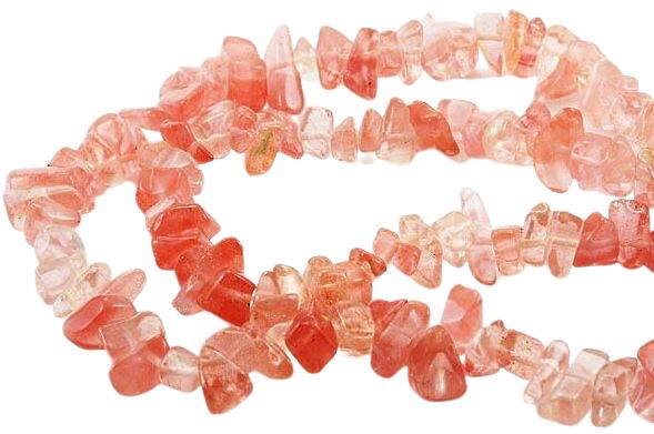 チェリークォーツ (人工) さざれパーツ(大粒) 80-90cm 一連 / 天然石、パワーストーンの専門店インペリアルオーラ おしゃれ かわいい オシャレ 可愛...