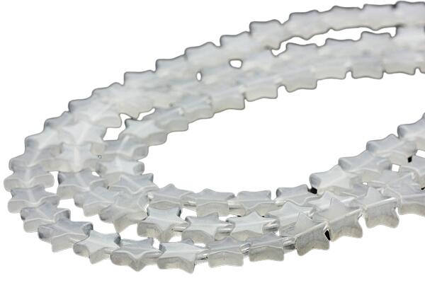 【ビーズ】 ホワイトオニキス 「星型」10mm 一連 風水 パワーストーン / インペリアルオーラ おしゃれ かわいい オシャレ 可愛い プレゼント ギフト 贈...