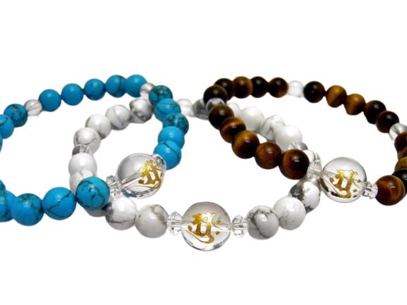 アーク(大日如来・胎蔵界)水晶梵字玉 12mm ブレスレット 天然石 パワーストーン プチギフト 転勤 退職 お礼 母の日 敬老の日 クリスマス ギフト / イ...