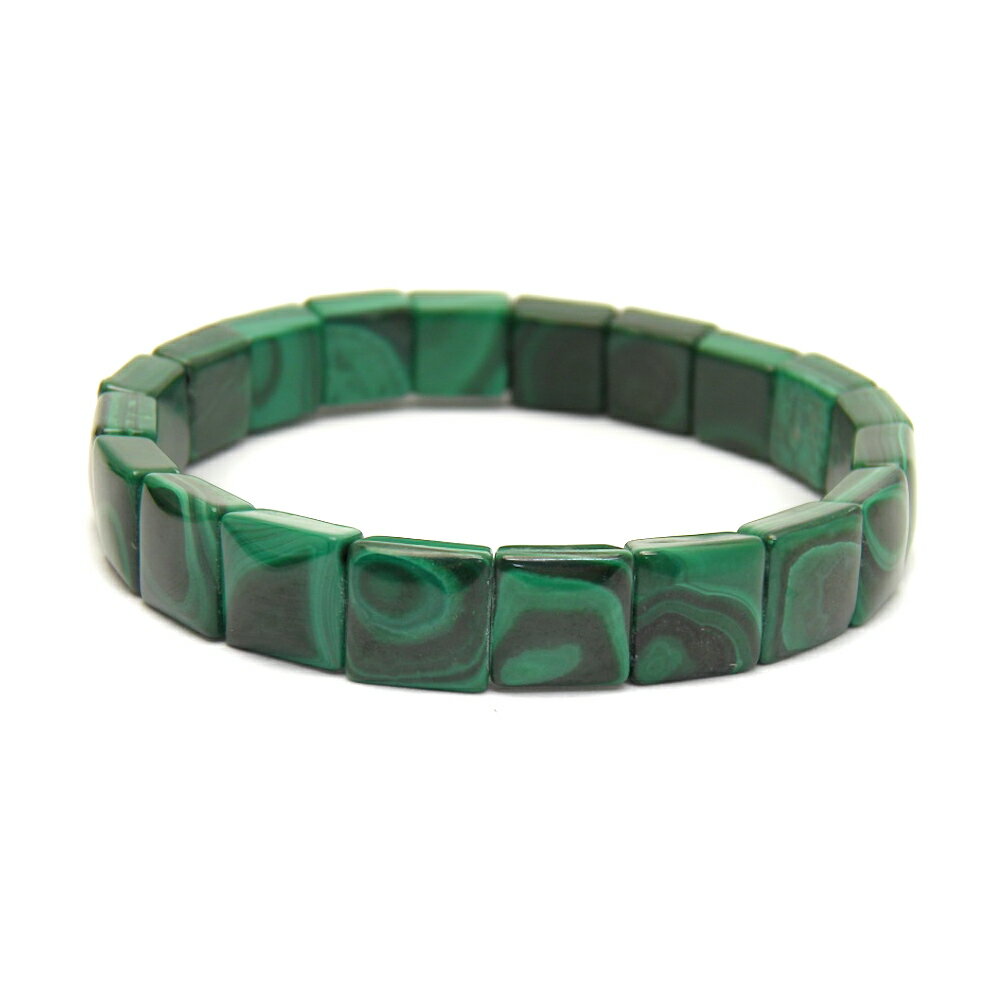 現品 NO1 孔雀石 マラカイト バングル 10mm×10mm ブレスレット 天然石 風水 パワーストーン / インペリアルオーラ おしゃれ かわいい オシャレ...