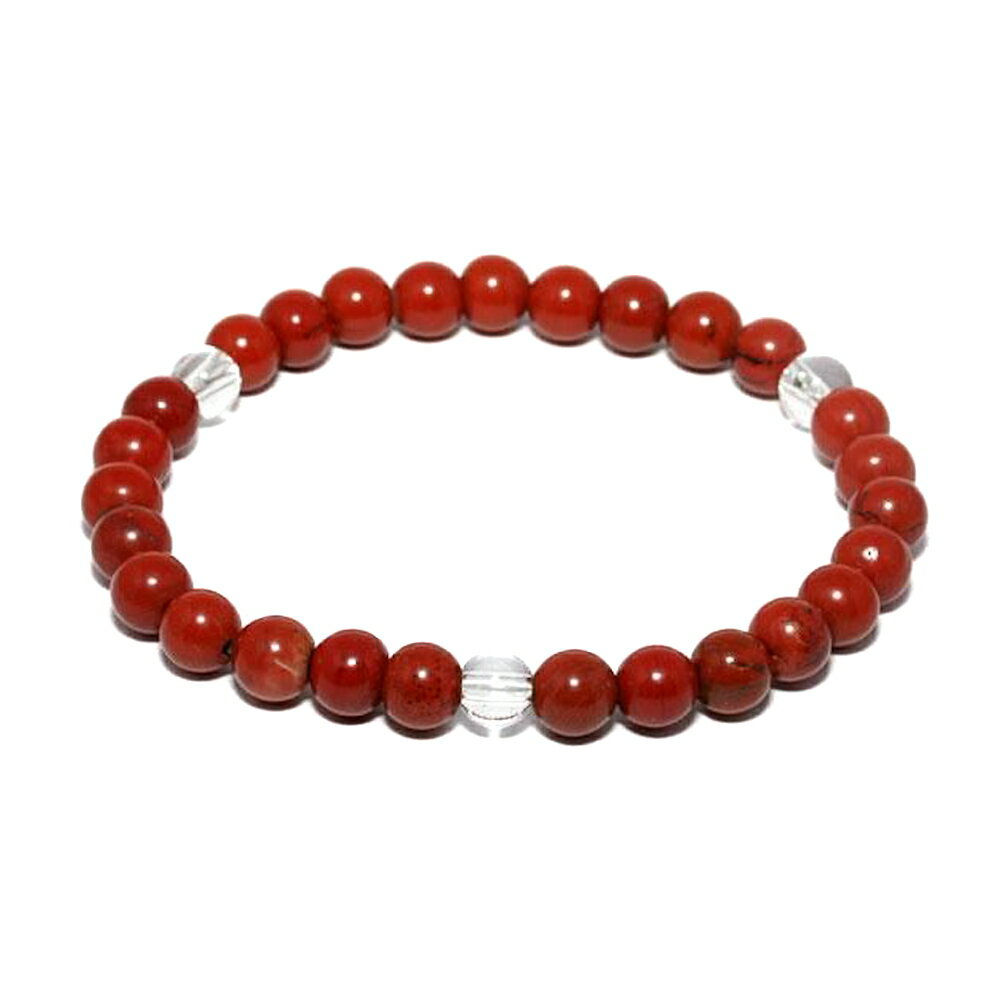 【6mmシンプル3´sブレスレット】 レッドジャスパー 天然石 パワーストーン プチギフト 転勤 退職 お礼 母の日 敬老の日 ギフト / インペリアルオーラ ...