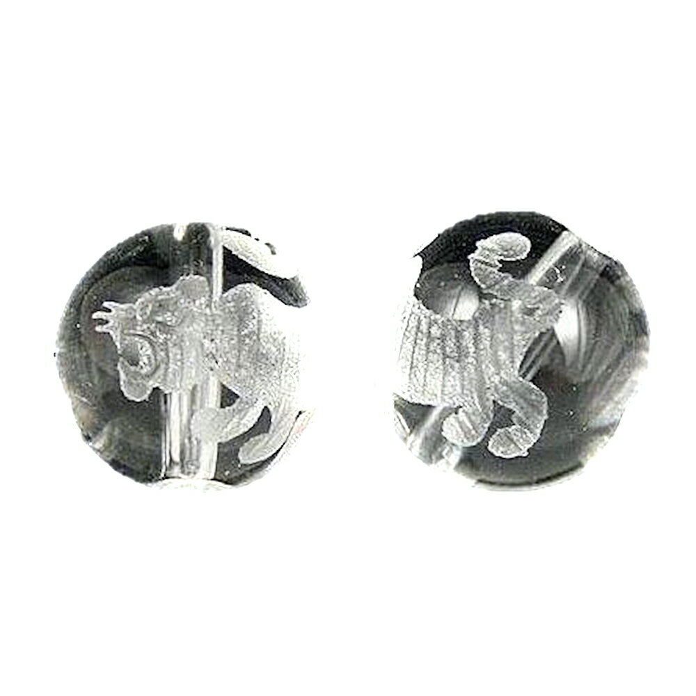 水晶16mm 素彫り 虎 【彫刻 一粒売りビーズ】 / 天然石、パワーストーンの専門店インペリアルオーラ おしゃれ かわいい オシャレ 可愛い プレゼント ギフト 贈り物