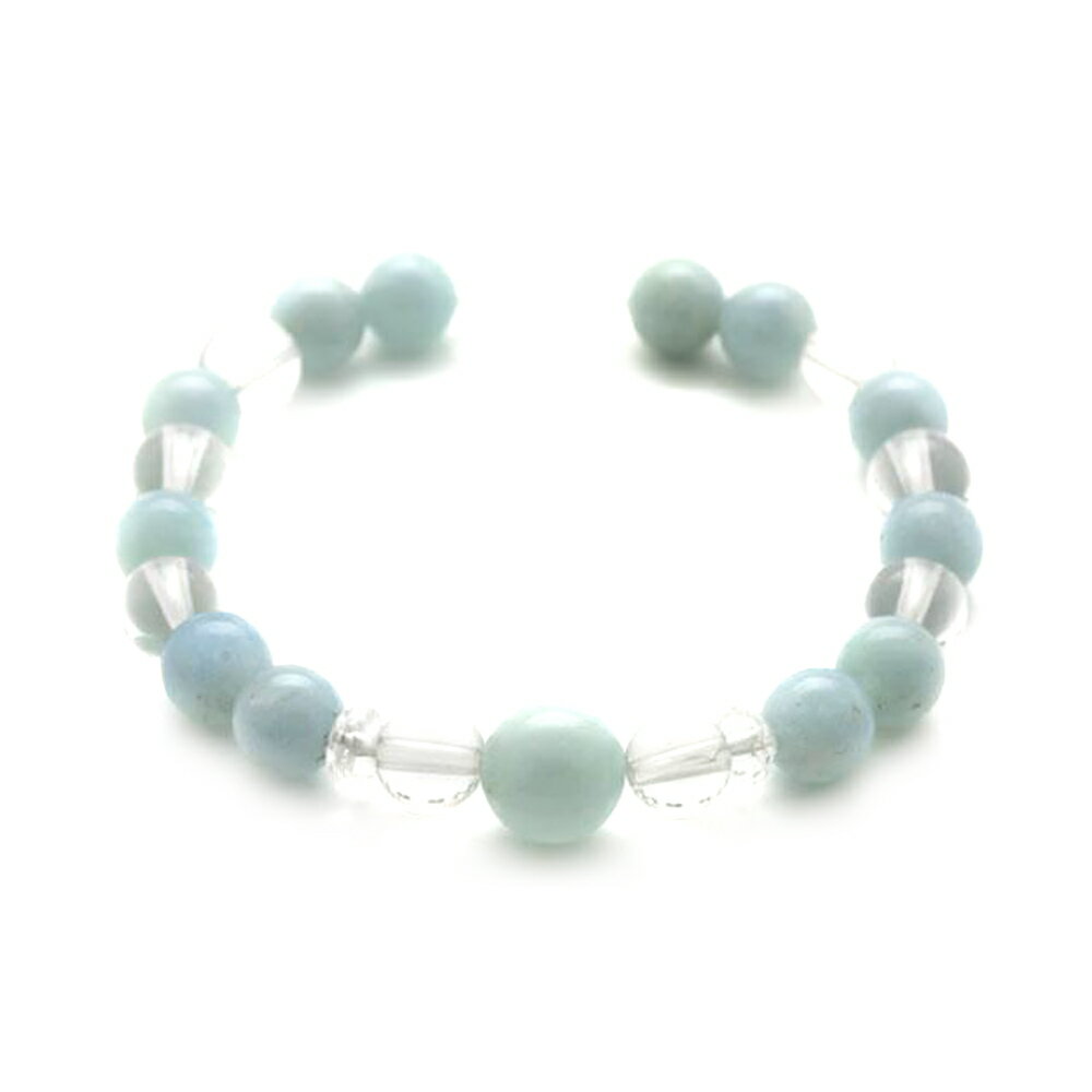「誕生石」ブレスレット 色石バージョン 3月「アクアマリン」 天然石 パワーストーン / インペリアルオーラ おしゃれ かわいい オシャレ 可愛い プレゼント ...