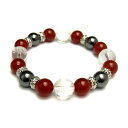 レッドメノウ&四神獣水晶&ヘマタイト ブレスレット 天然石 風水 パワーストーン プチギフト 転勤 退職 お礼 母の日 敬老の日 ギフト / インペリアルオーラ...