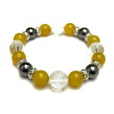 イエローメノウ&四神獣水晶&ヘマタイト ブレスレット 天然石 風水 パワーストーン プチギフト 転勤 退職 お礼 母の日 敬老の日 ギフト / インペリアルオー...