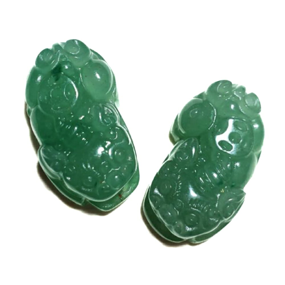 貔貅ペア ヒキュウ ひきゅう アベンチュリン パーツ 約25×15×10mm前後 天然石 パワーストーン プチギフト 転勤 退職 お礼 母の日 敬老の日 ギフト...