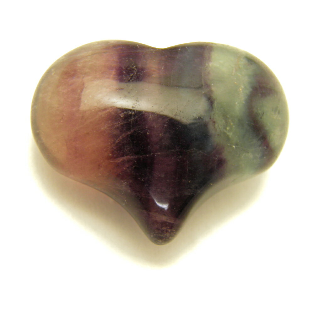 【置き石】カワイイぷっくりハート フローライト 中国産 1個売り 天然石 パワーストーン / インペリアルオーラ おしゃれ かわいい オシャレ 可愛い プレゼン...
