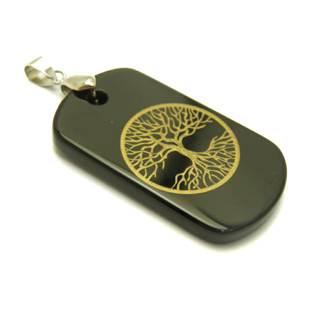 生命の樹 オニキスプレート ペンダントトップ 天然石 パワーストーン プチギフト 転勤 退職 お礼 母の日 敬老の日 ギフト / インペリアルオーラ おしゃれ ...